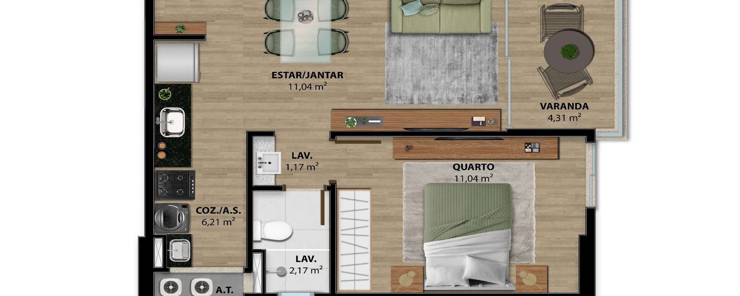 Planta Apartamento — Elevo Smart Living