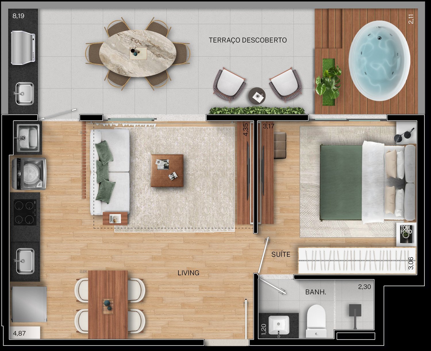 Planta 1 Quarto — Fit@370