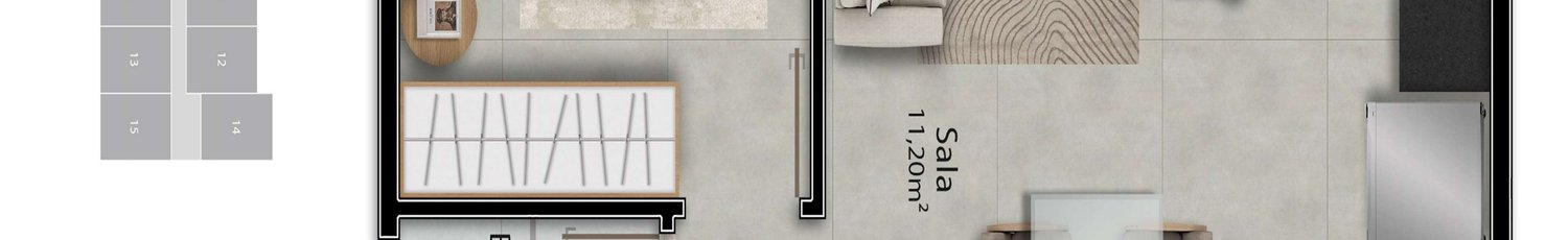Planta Apartamento — Galazzi Smart Living