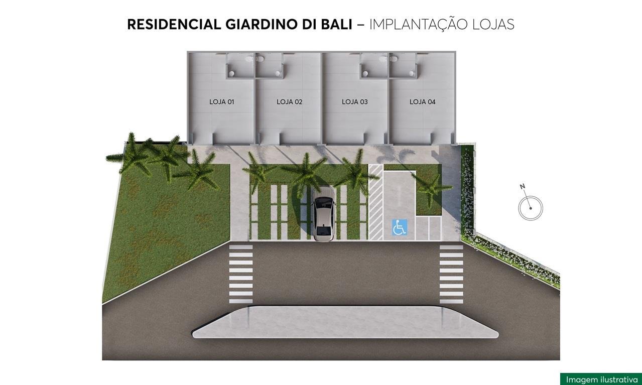Planta 1 Quarto — Giardino di Bali Residencial