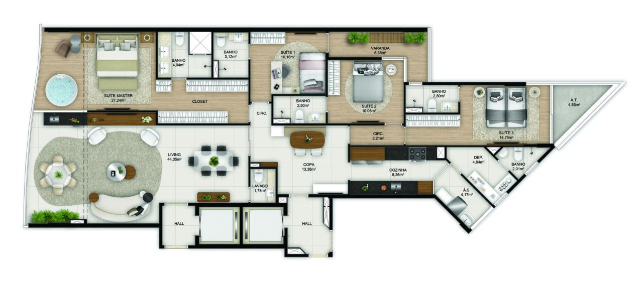 Planta Enseada 2 — Ilha Vitória Ocean Front Residences