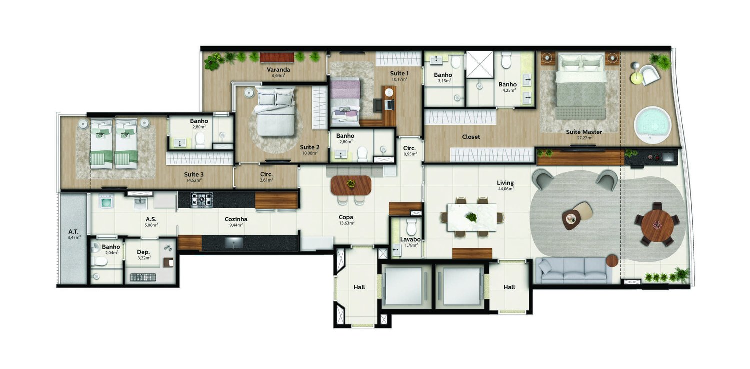 Planta Suá 02 — Praia Parque Shopping