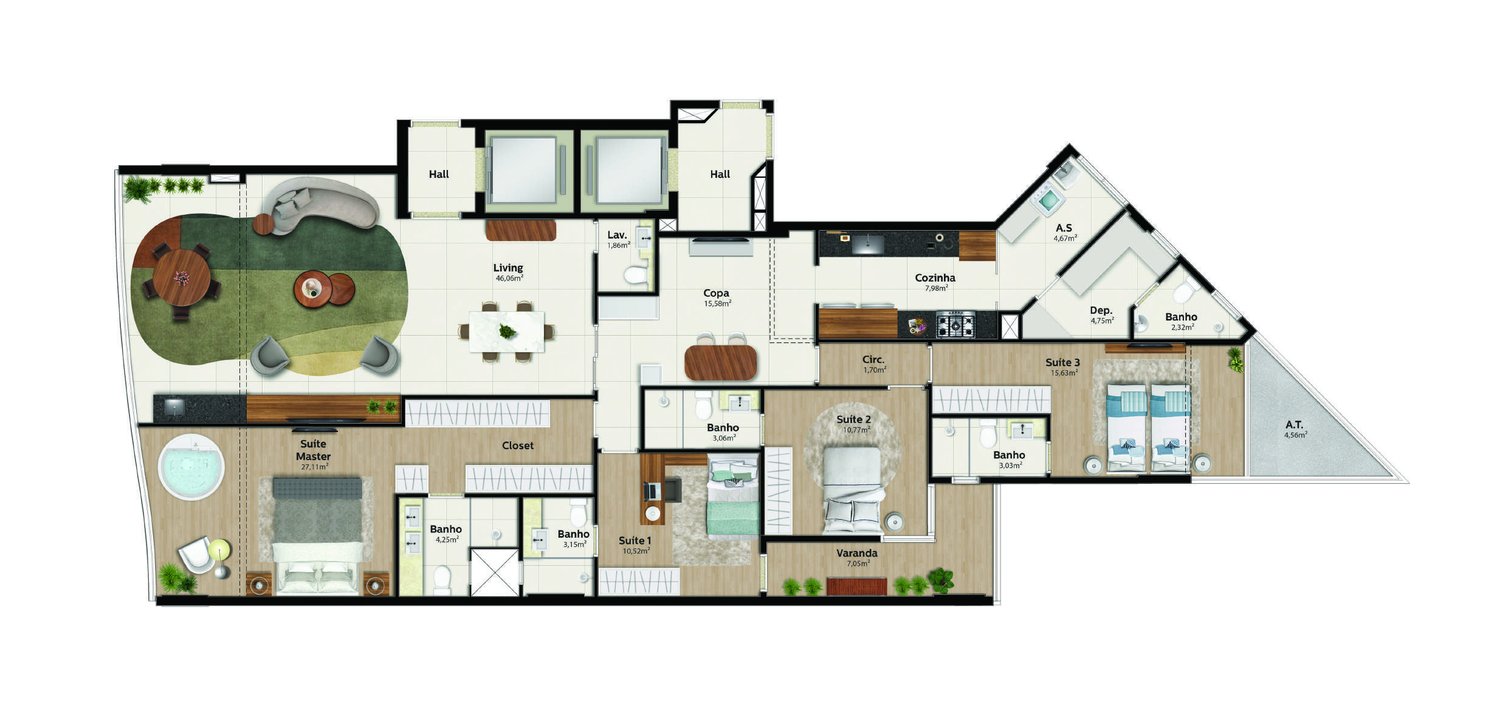 Planta Píer 02 — Praia Parque Shopping