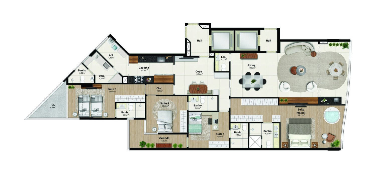 Planta Cobertura Píer — Praia Parque Shopping