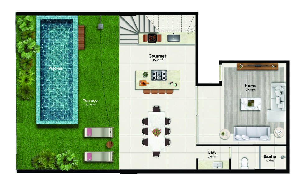 Planta Cobertura Suá — Praia Parque Shopping