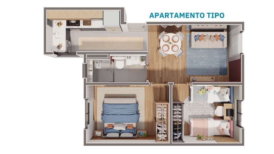Planta Apartamento — Recanto Juara