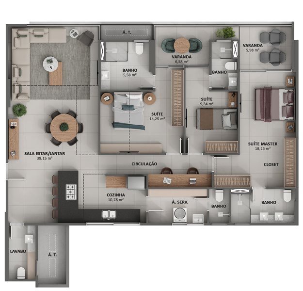 Planta Apartamento — Showa Nature Living