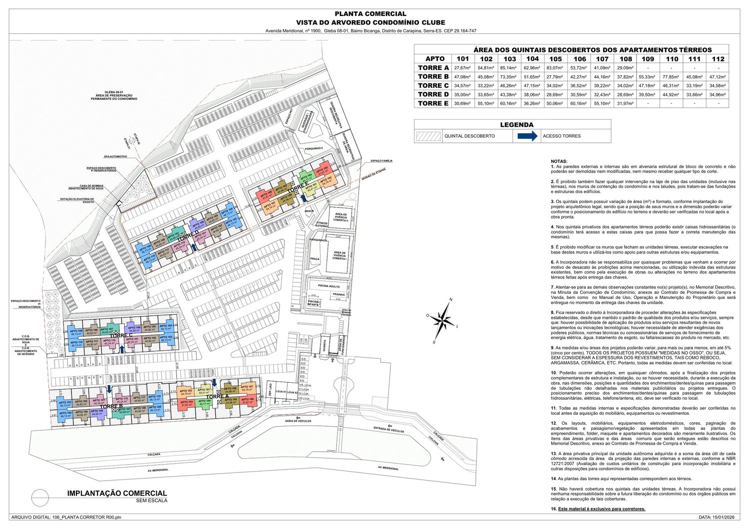 Planta 2 Quartos — Vista do Arvoredo Condomínio Clube