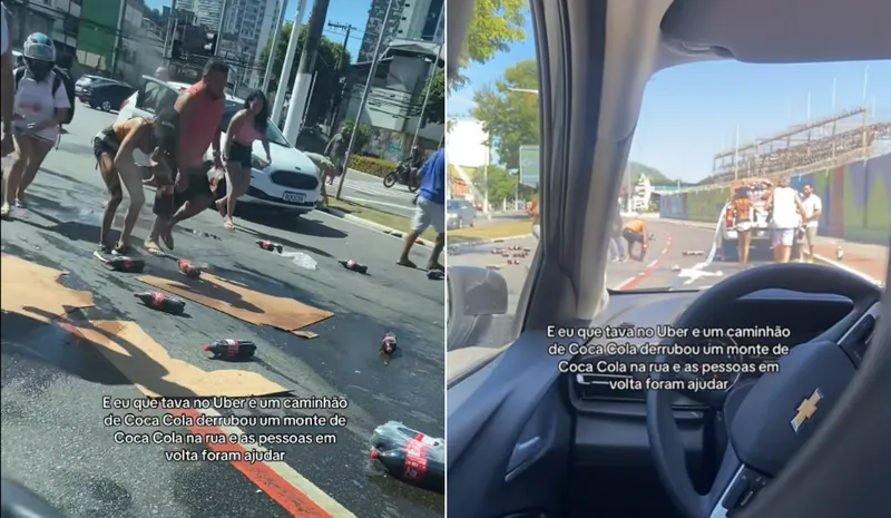 Onda de solidariedade na Enseada do Suá vira exemplo nas redes sociais